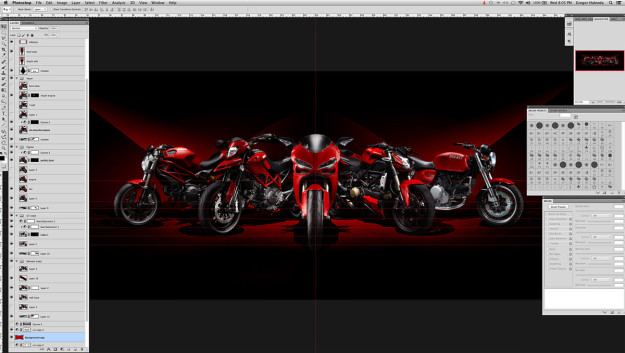 Motorcycle photography Photoshop