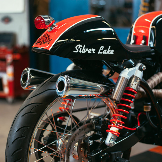 Joeri Van Ouytsel's stunning old school racer, based on a Harley Street 750.
