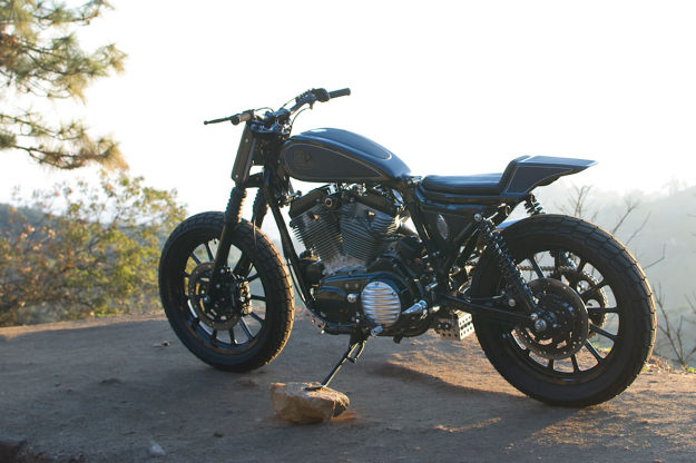 Pata Negra: Speed Merchant's 'Black Pig' is a custom Harley Sportster with a tracker vibe.