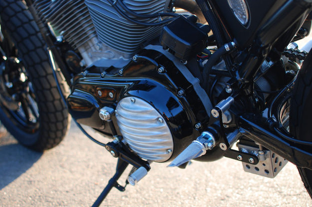 Pata Negra: Speed Merchant's 'Black Pig' is a custom Harley Sportster with a tracker vibe.