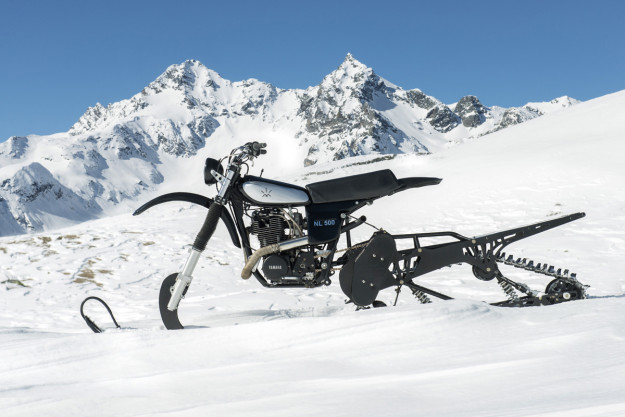 Northern Lights Optics' incredible Yamaha HL500 snow motorcycle.