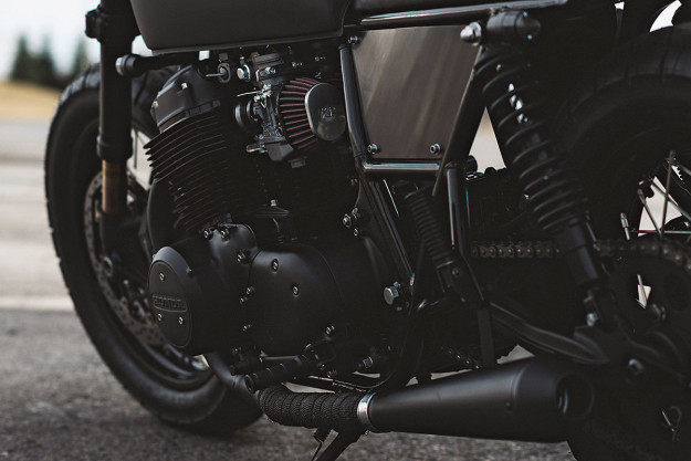 Blacker Than Black: custom 1978 Honda CB750 by Clockwork Motorcycles
