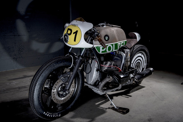 Not your usual BMW police motorcycle: this supercharged R80 is packing a NOS bottle and spits flames at the drag strip.