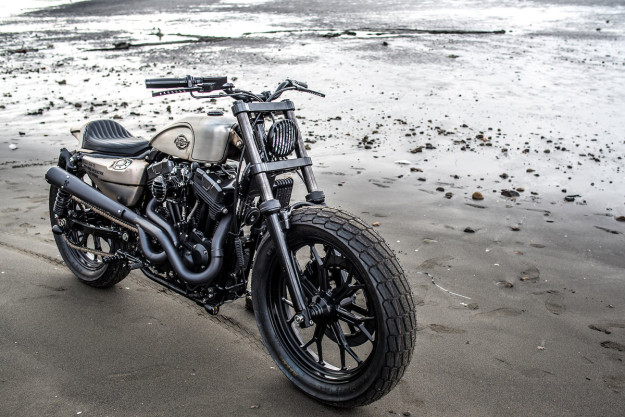 How to turn an XR 1200 into a XR750-style street tracker. Rough Crafts shows the way.
