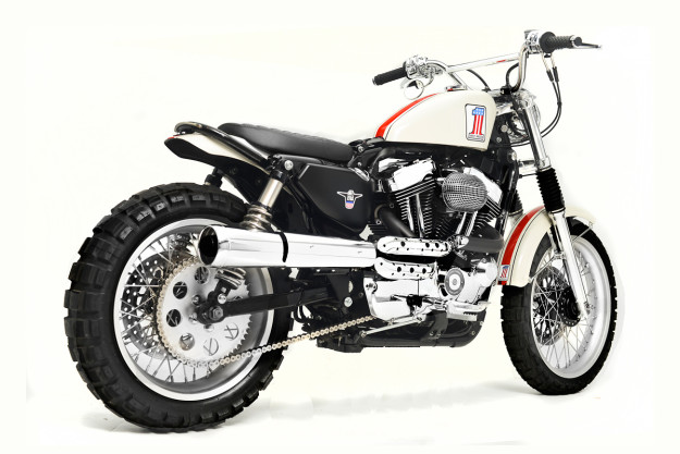 The Spirit of '71: A Harley XL1200C scrambler by Greg Hageman.