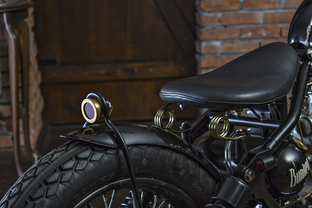 1961 Triumph Speed Twin 5TA given the bobber treatment by Bunker Custom Cycles.
