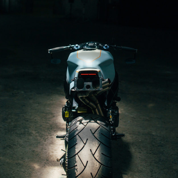 Gnarly: This Honda CBR street fighter from Australia has a 240-section rear tire.