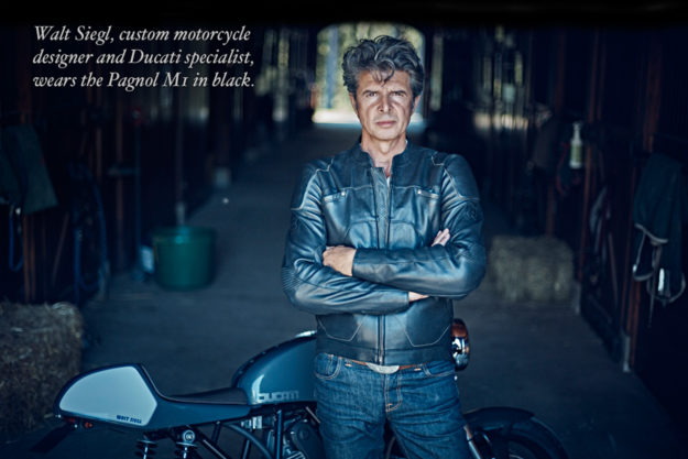 Pagnol motorcycle jacket worn by custom builder Walt Siegl