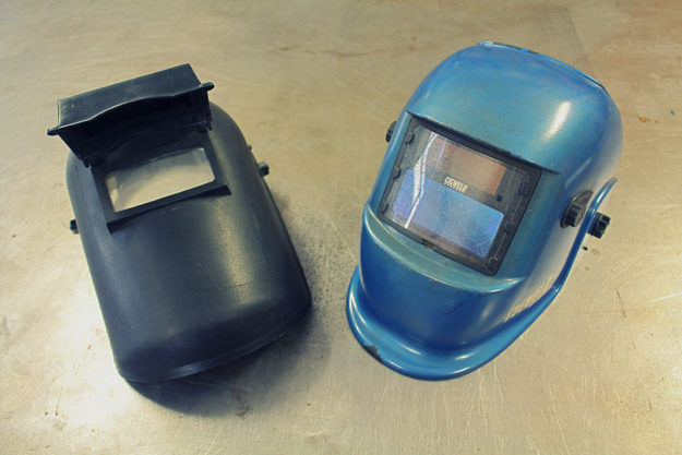 Matt MacLeod's welding helmets