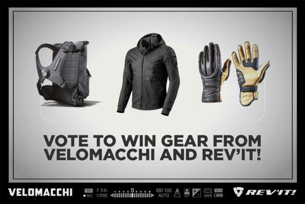 Win motorcycle gear from Velomacchi and REV’IT!