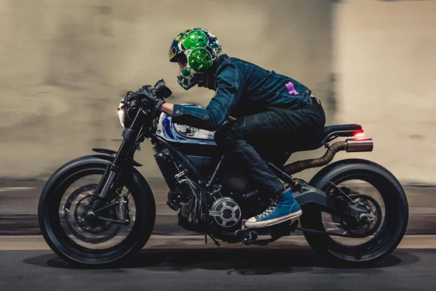 Custom Ducati Scrambler by Chris Nelson of Iron & Air and Lucky Wheels Garage