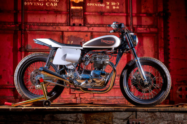 Fast cat: Mule?s Panther-framed Triumph T140 tracker