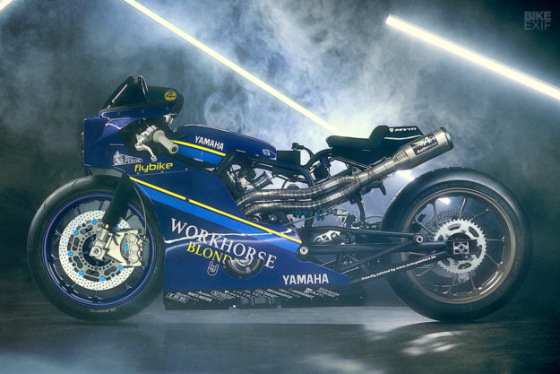 A smokin’ XSR700 tribute to the FZR750 ?Gauloises? racer