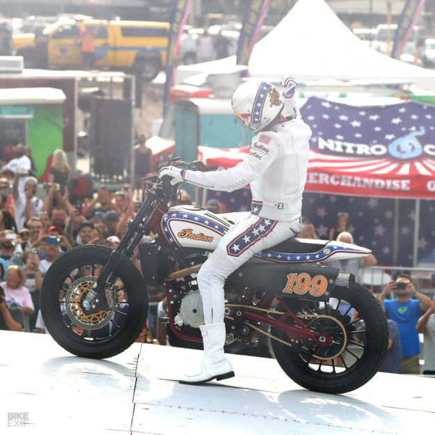 Damage Control: How Travis Pastrana's ‘Evel Knievel’ Indian FTR750 stunt bike was built