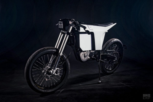 A custom KTM electric bike built by Urban Motor for Schuberth