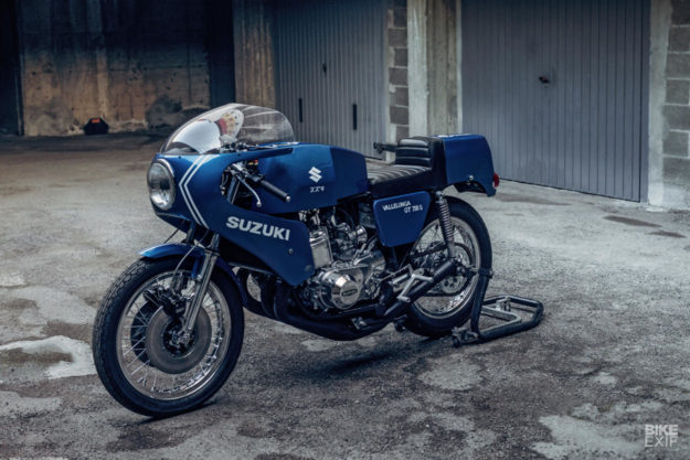 A Suzuki-SAIAD GT750 S Vallelunga restored by Soiatti Moto Classiche