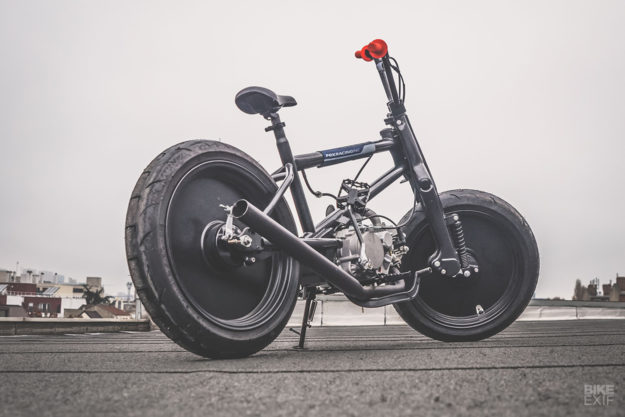 A BMX with a motorcycle engine by Fifty-Six Motorcycles of Paris
