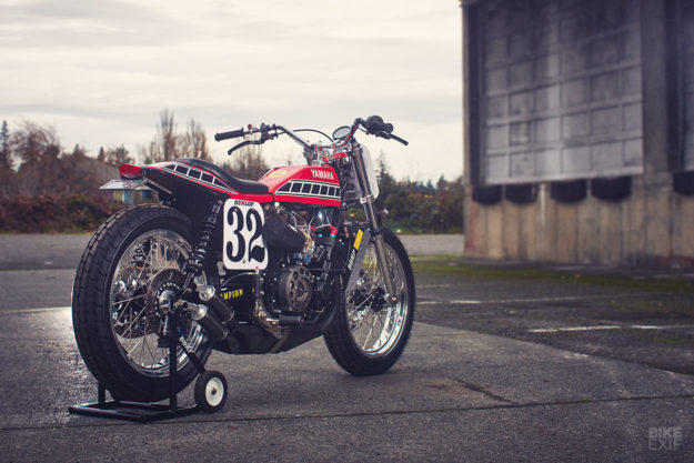 This Yamaha TZ750 flat track racer is also street legal