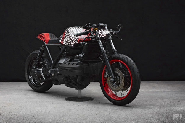 BMW K1100 cafe racer with camouflage paint by Impuls