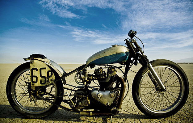 Triumph Bonneville custom motorcycle: Salt Ghost