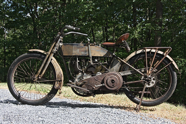 Vintage Harley restored for the Motorcycle Cannonball