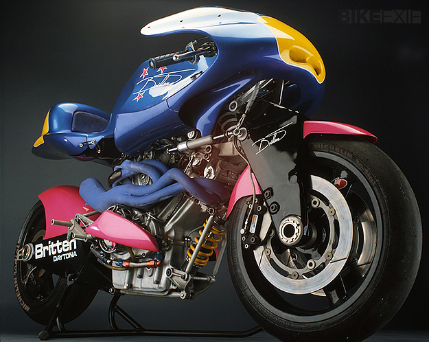 The remarkable Britten V1000, often described as The Greatest Motorcycle Ever Built.
