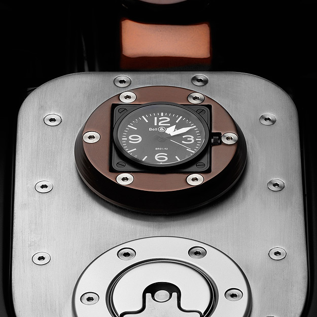 Custom Harley-Davidson Softail built for watch brand Bell & Ross.