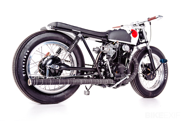 1972 Honda CB350 brat motorcycle