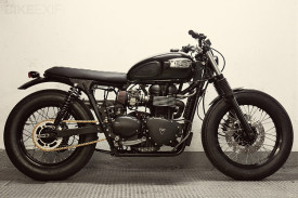 Night Track: A 2007 Triumph Bonneville Custom By Crd 