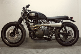 Night Track: A 2007 Triumph Bonneville custom by CRD | Bike EXIF