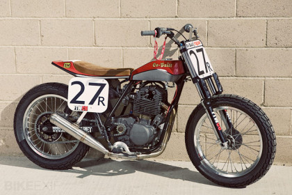 Flat track motorcycle