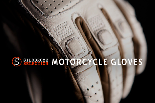 Retro look Motorcycle Richa Shadow Glove Grey Motorbike Glove with zip 
