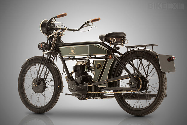 The Black Douglas, a vintage style motorcycle assembled in Italy.