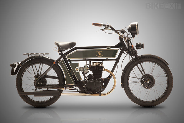 The Black Douglas, a vintage style motorcycle assembled in Italy.