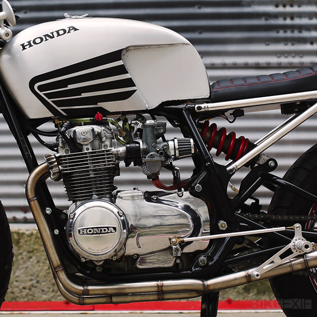 Honda CB550 cafe racer by Meyerbuilt Metalworks