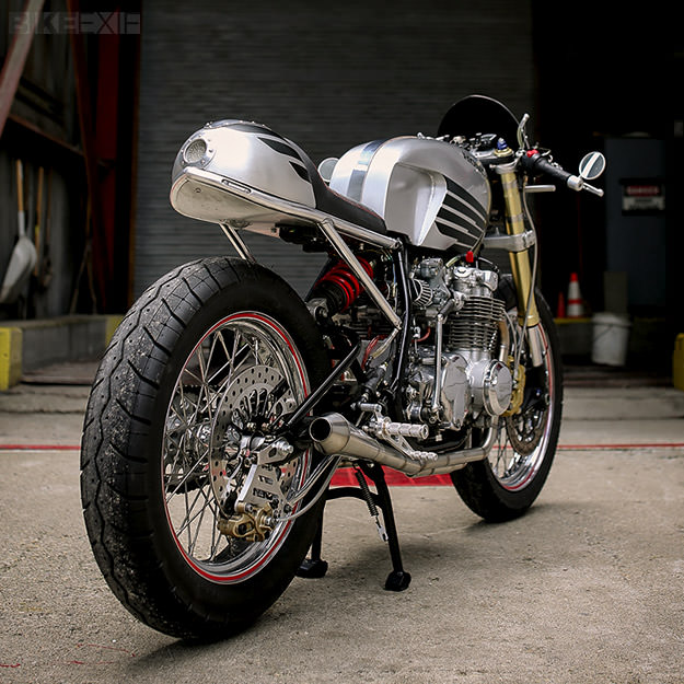 Honda CB550 cafe racer by Meyerbuilt Metalworks