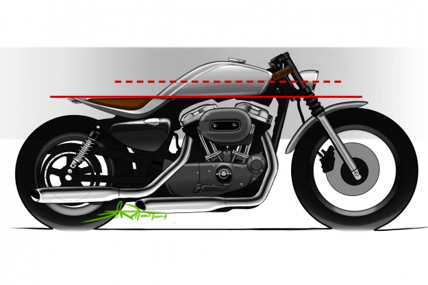 How to design a Harley cafe racer