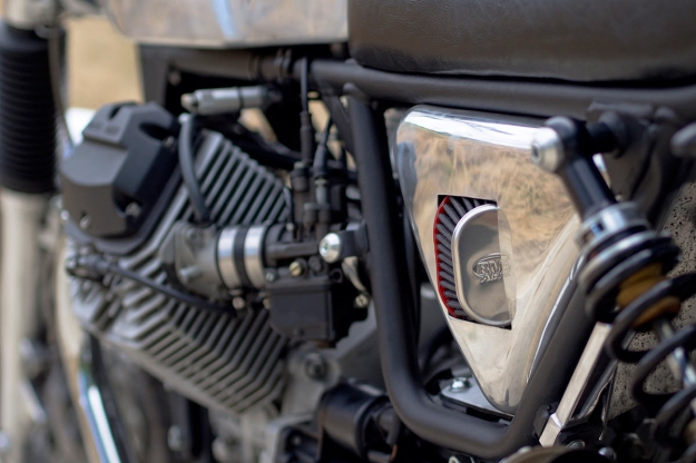 Moto Guzzi Nevada: custom scrambler designed by Filippo Barbacane of Officine Rossopuro