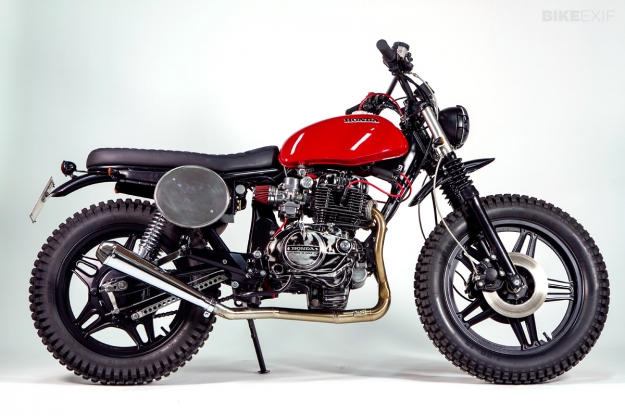 Honda CB400N customized by the Italian motorcycle builder Officine Mr. S