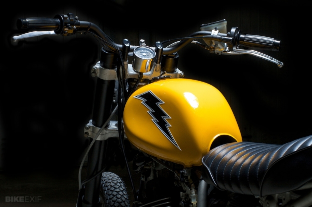 Customized Yamaha XT600 motorcycle by Sartorie Meccaniche of Italy