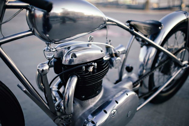 BSA A50 motorcycle customized by Maxwell Hazan.
