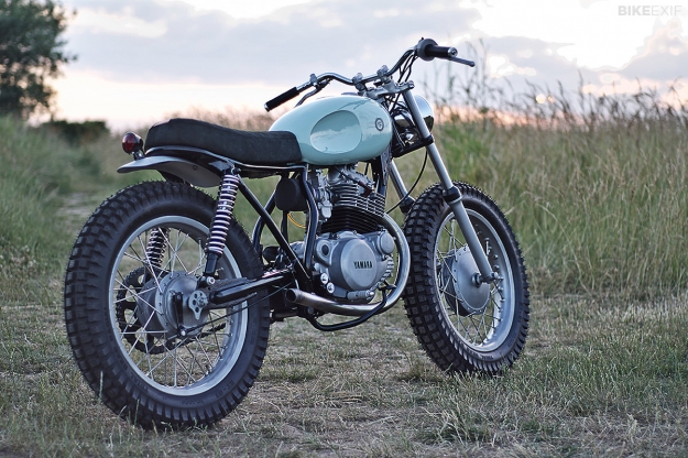 Yamaha SR250 cafe racer built by the English motorcycle workshop Auto Fabrica.
