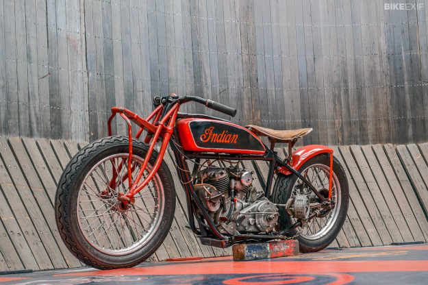 An original Wall of Death Indian Scout