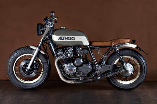 Yamaha XJ650 motorcycle customized by Ad Hoc Cafe Racers