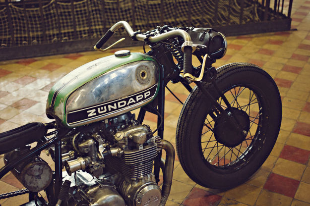 Custom Honda CB550 by Chris Dekker of Holland's Tin Can Customs.