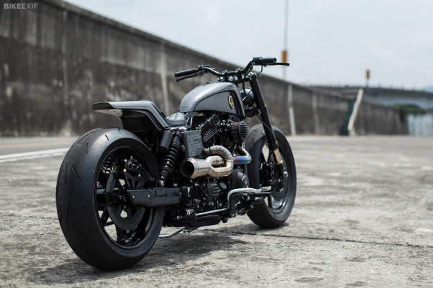 Custom Harley-Davidson Dyna built by Winston Yeh of Rough Crafts.