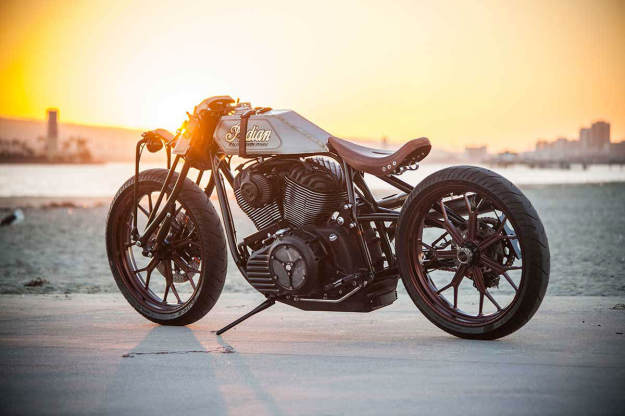 Roland Sands' Indian Chieftain-powered boardtracker custom motorcycle.