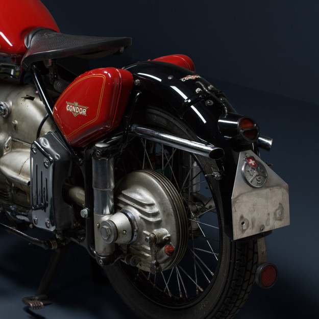 The rare Swiss-made Condor motorcycle, influenced by BMW and designed for the military.