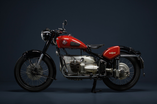 The rare Swiss-made Condor motorcycle, influenced by BMW and designed for the military.