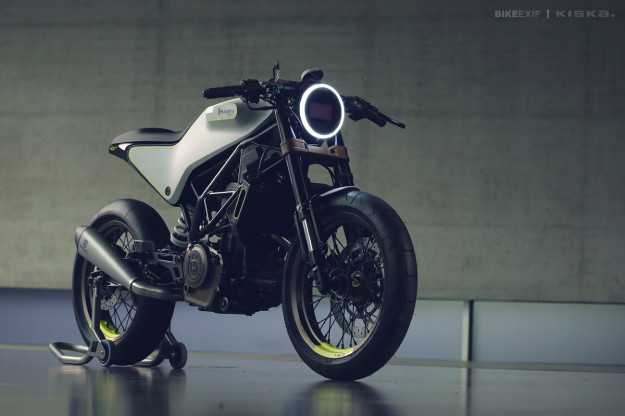 The Husqvarna 401 Vit Pilen 'White Arrow' motorcycle concept.